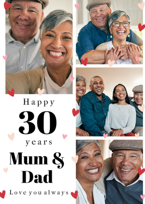 Moonpig Happy 30 Years Love You Always Photo Upload Anniversary Card