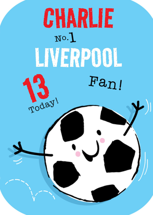 Moonpig Number 1 Football Fan 13 Today Birthday Card