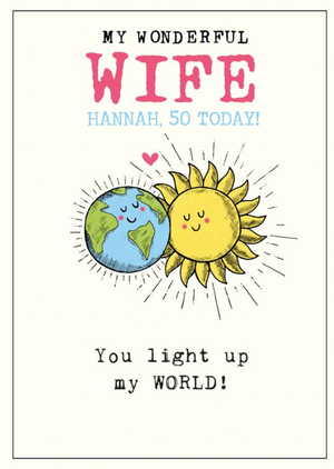 Moonpig Wonderful Wife Birthday Card