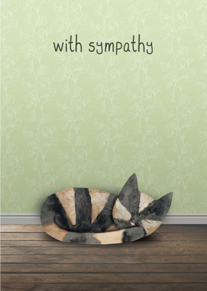 Moonpig All The Best Cute Cat Illustrated With Sympathy Card