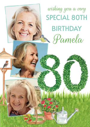 Moonpig A Very Special 80th Birthday Garden Card