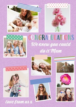 Moonpig Multi Photo Upload Congratulations Card