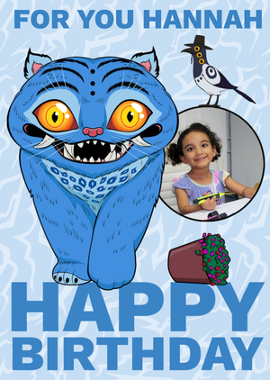 Moonpig Kpop Demon Hunters Happy Birthday Derpy Character Photo Upload Card
