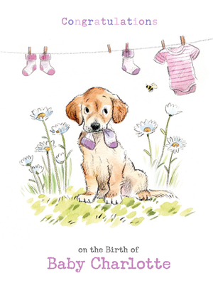Moonpig New Baby Girl Congratulations Card