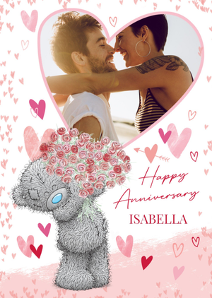 Me To You Tatty Teddy Photo Upload Happy Anniversary Card