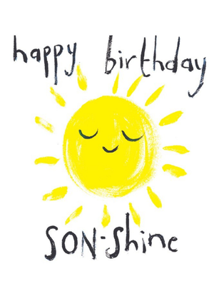 Sooshichacha Sun Son-Shine Birthday Card