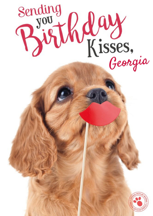 Studio Pets Sweet Puppy Dog Birthday Kisses Card