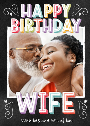 Moonpig Photo Upload Happy Birthday Wife Card