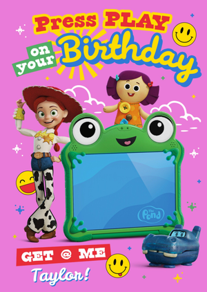 Toy Story 5 Press Play On Your Birthday Characters Card
