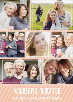 Moonpig Birthday Card - Photo Upload Card - Wonderful Daughter