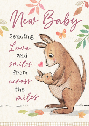 Moonpig Sending Love And Smiles From Across The Miles New Baby Card