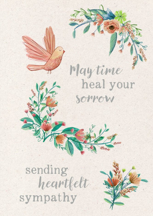 Moonpig Floral Sympathy Card