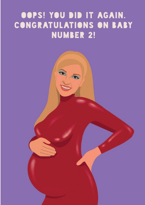Moonpig Oops You Did It Again Baby Number 2 Card