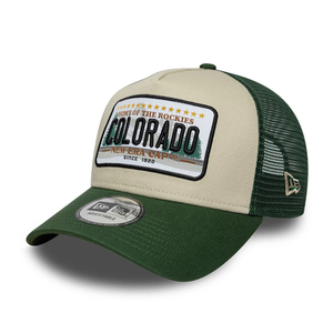 New Era Licence Plate Dark Green 9FORTY A-Frame Trucker Adjustable Cap