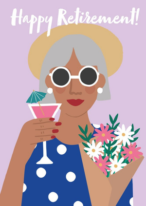 Moonpig Designers Helen Butler Illustrated Flowers Retirement Card