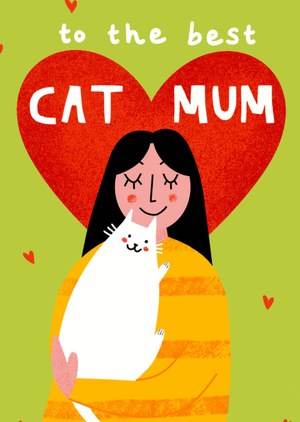 Moonpig Love Cats To The Best Cat Mum Illustrated Birthday Card
