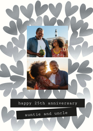 Moonpig Happy 25th Anniversary Photo Upload Card