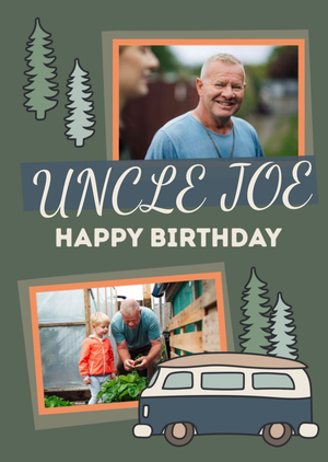 Moonpig Outdoor Adventure Illustrative Photo Upload Happy Birthday Uncle Card