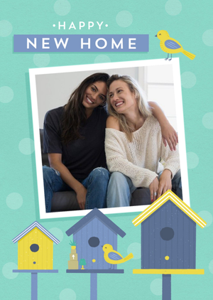 Moonpig Claire Nicholson Illustrated Bird House New Home Card