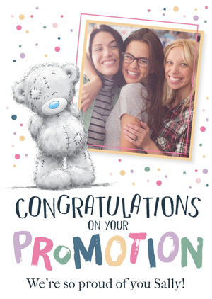 Tiny Tatty Teddy Tatty Teddy Cute Photo Upload Congratulations On Your Promotion Card