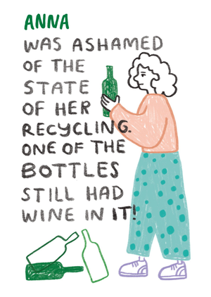 Moonpig Ashamed Of The State Of Her Recycling Card