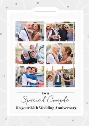 Moonpig To A Special Couple On Your 25th Wedding Anniversary Photo Upload Card