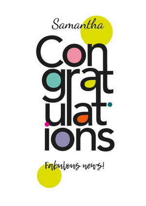 Moonpig Papagrazi Bright Typographic Congratulations Card