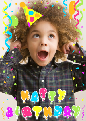 Moonpig Colourful Balloons Photo Upload Happy Birthday Card