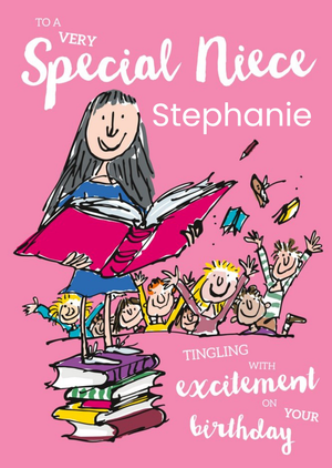 Other Roald Dahl Matilda To A Very Special Niece Tingling With Excitement Birthday Card