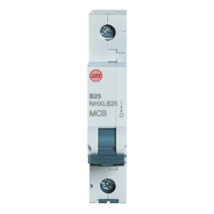 Wylex NHXLB25 1 Module Single Pole B Curve/Type B Miniature Circuit Breaker MCB 25A 6kA