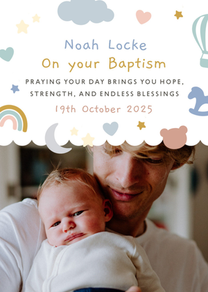 Moonpig Endless Blessings On Your Baptism Photo Upload Card