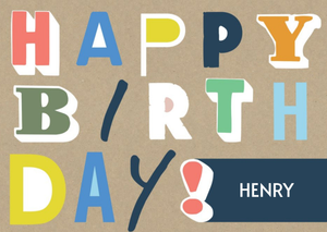 Moonpig Happy Birthday - Typography - Modern