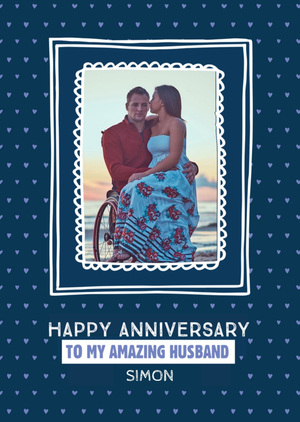 Moonpig Anniversary Card - Husband - Photo Upload