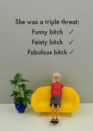 Friends Bold And Bright Funny Photo Image Feisty Bitch Birthdays Card
