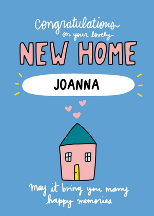 Moonpig Cute Typographic Illustrated New Home Card