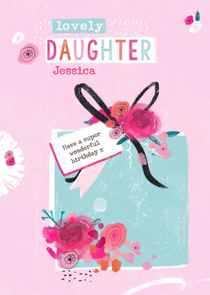 Moonpig Floral Birthday Card - Lovely Daughter - Birthday Present