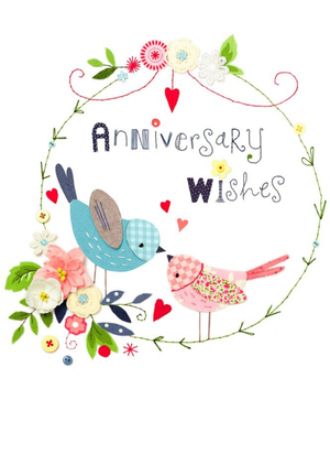 Moonpig Uk Greetings Carlton Cards Floral Anniversary Card