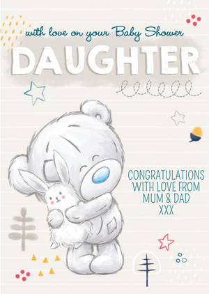 Tiny Tatty Teddy Tatty Teddy Baby Shower For Daughter Card