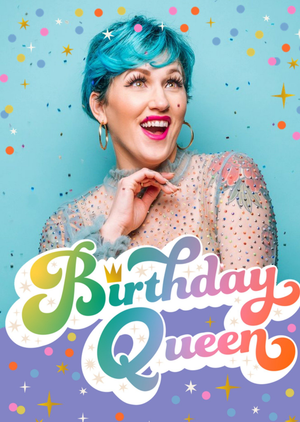 Moonpig Fun Colourful Birthday Queen Photo Upload Card