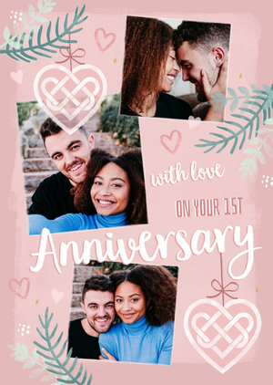 Moonpig studio Sundae On Your 1st Anniversary Photo Upload Card