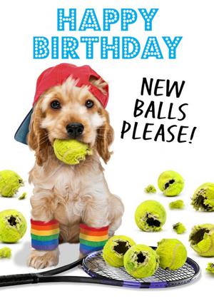 Moonpig New Balls Please Tennis Birthday Card