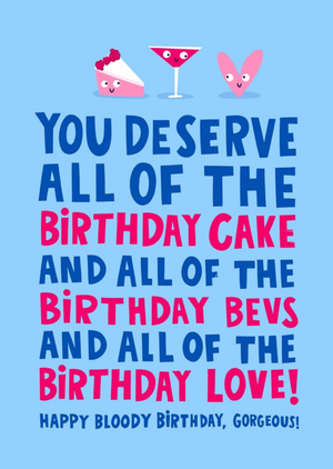 Moonpig You Deserve All Of The Birthday Cake Card