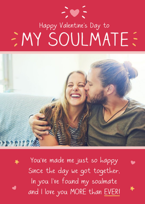 Moonpig Soulmate Photo Upload Valentine's Verse Card