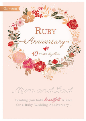 Moonpig 40 Years Together Anniversary Card