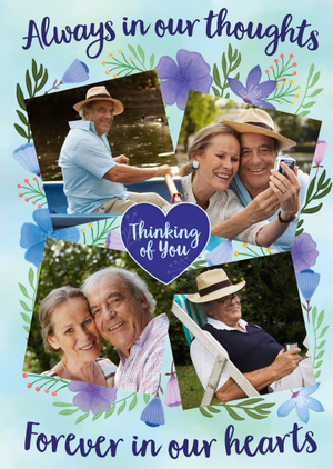 Moonpig Always In Our Thoughts Photo Upload Sympathy Card