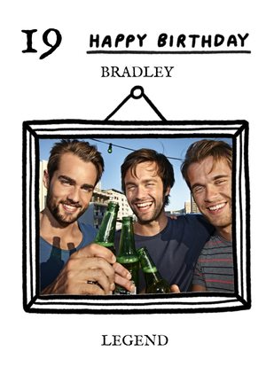 Moonpig Photo Upload Hanging Picture Frame Birthday Card