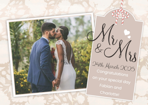 Moonpig Mr & Mrs Photo Upload Card