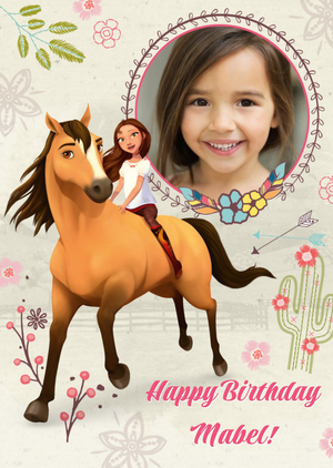 Moonpig Universal Dreamworks Spirit The Horse Riding Free Photo Upload Birthday Card