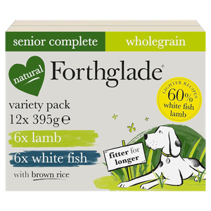 Forthglade Grain Free Complete Senior Wet Dog Food Variety (Lamb & Fish) 12x395g