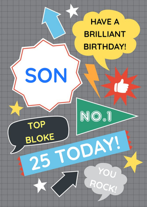 Moonpig Personalised Top Bloke Happy Birthday Son Card